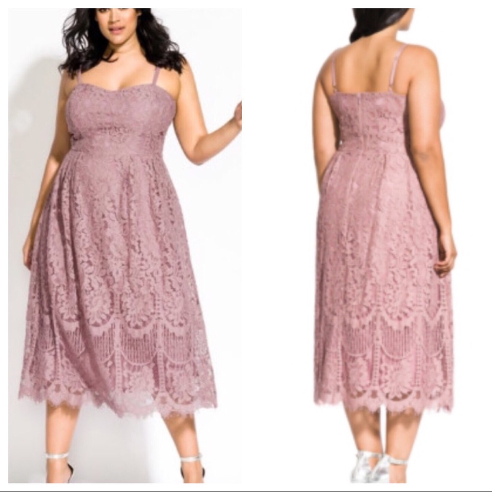 City Chic Sweet Darling Lace Cocktail Dress L/20